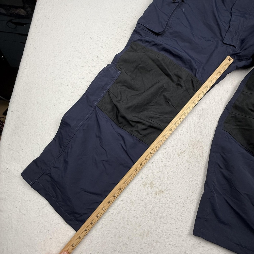 H2O XPRESS Overalls Mens 2XL Blue Bib Lined Fishing Cargo Pockets Winter - Picture 7 of 10